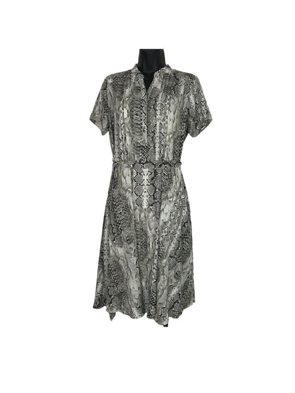 NANETTE Lepore Snakeskin Print Short Sleeved Dress Size 6